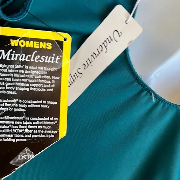 Miraclesuit Teal Swimsuit - Picture 2 of 8